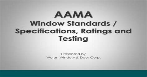 aama window leakage standard